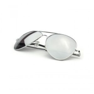 SODIAL- Man Woman Unisex Metal Aviator Sunglasses