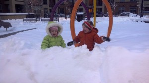 Kids in the snow