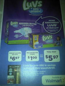 Luvs Diaper Deal Walmart