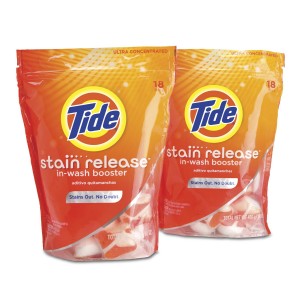 Tide Stain Release Duo Pac In-Wash Booster Twin Pack, 18-count Bag