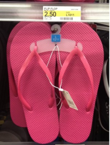 50 cents flip flops at Target