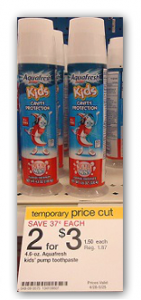 aquafresh toothpaste sale