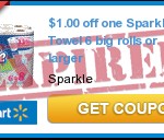*HOT* $1/1 Sparkle Paper Towel Coupon