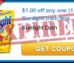 FREE Sunlight Dish Detergent After Coupon!