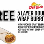 Del Taco: FREE 5 Layer Double Wrap Burrito Coupon