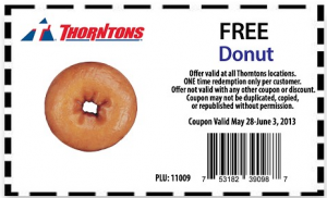 free donut Thorntons