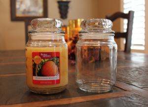 cleaning out candle jars