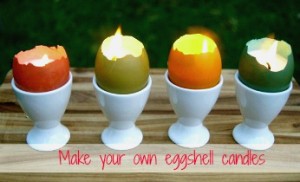 DIY Eggshell Votive Candles
