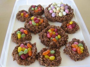 No Bake Chocolate Birds Nests