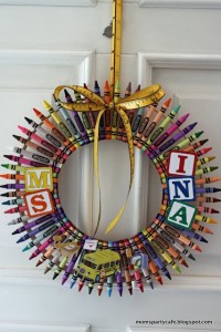 Teacher's Appreciation Crayon Wreath