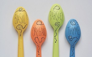 Plastic Spoon Garden Markers 1