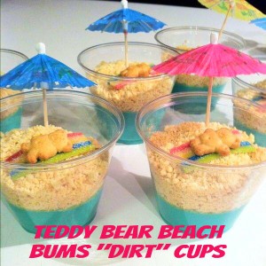 Teddy Bear Beach Bums Dirt Cups